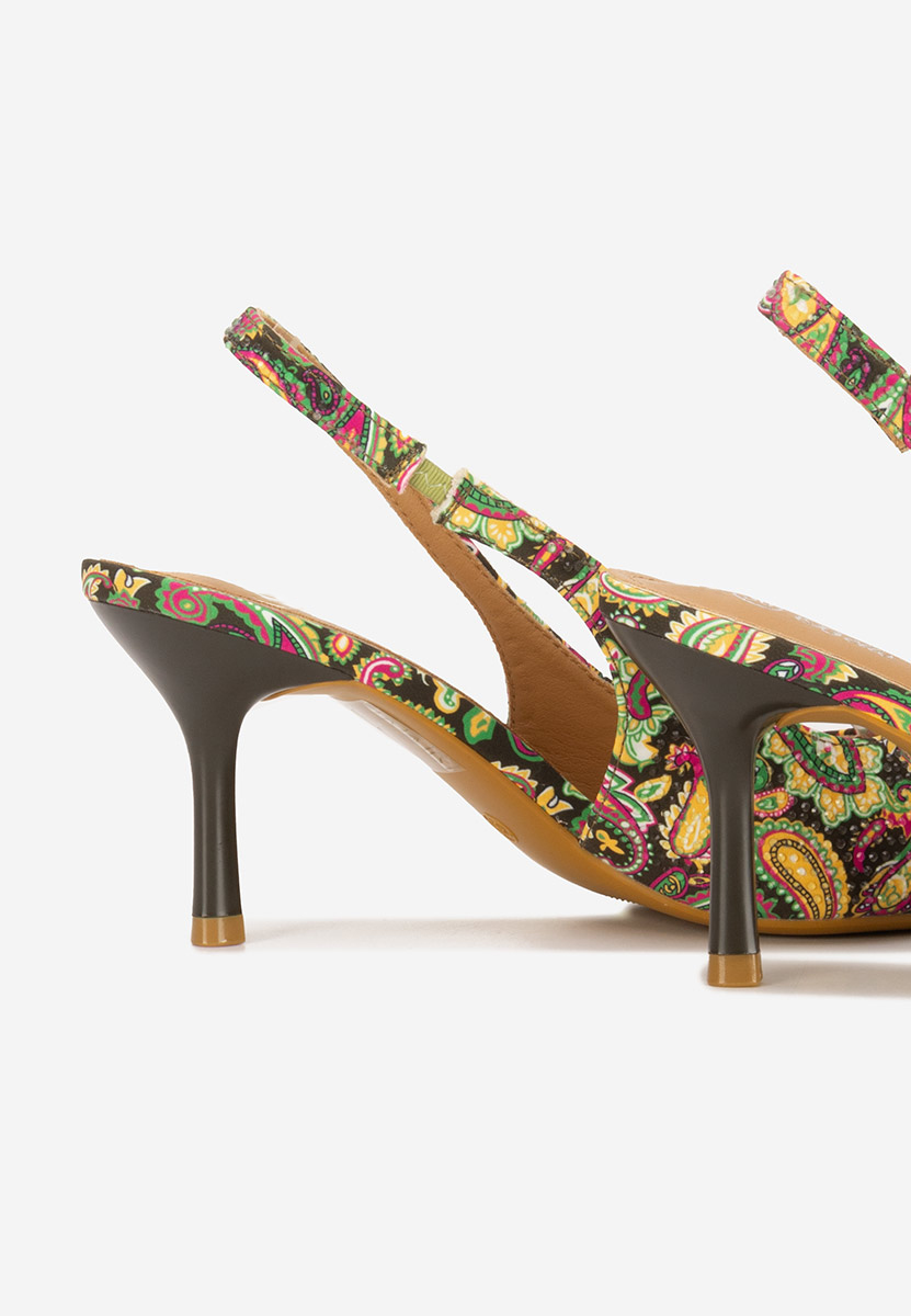 Pantofi slingback Ivorya verzi