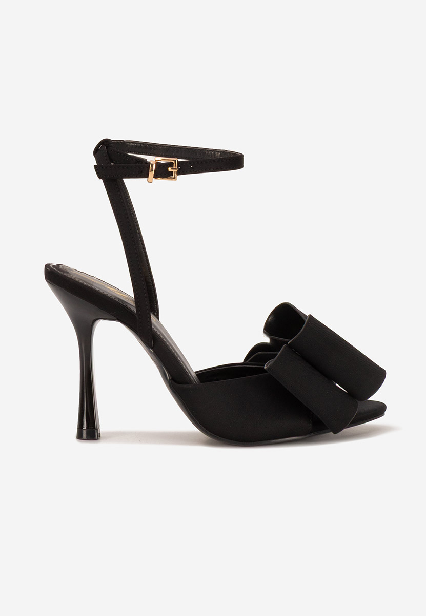Sandale elegante cu toc Viviene negre