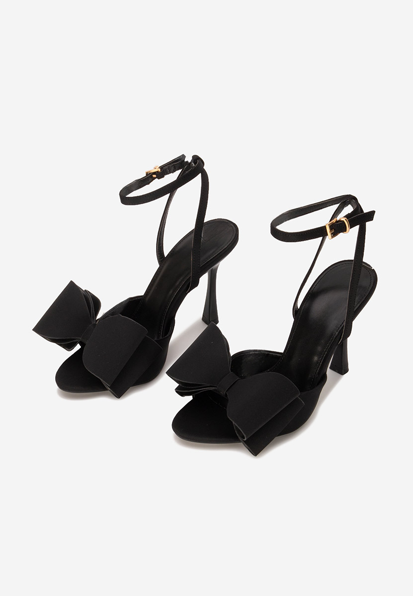 Sandale elegante cu toc Viviene negre