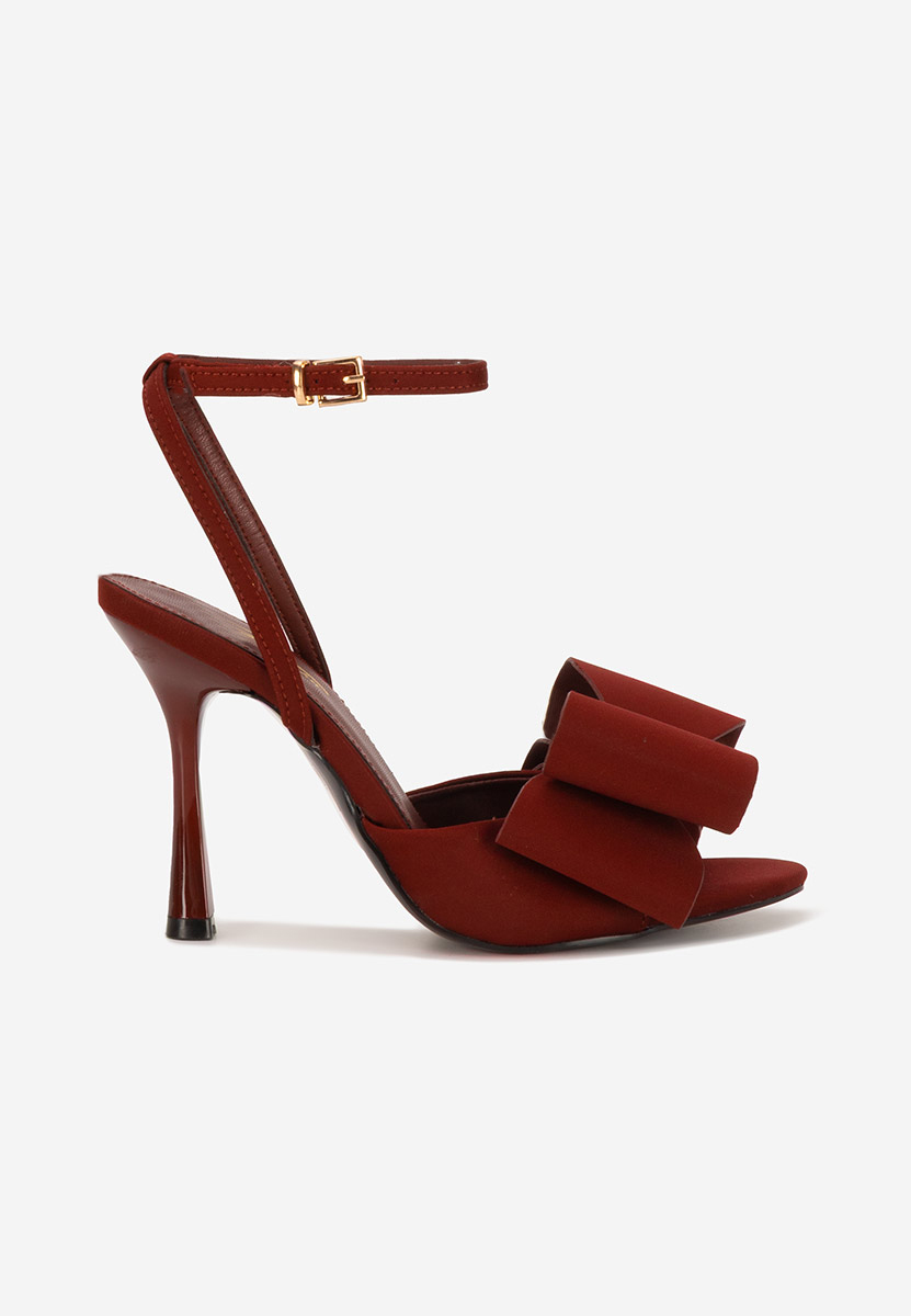 Sandale elegante cu toc Viviene grena