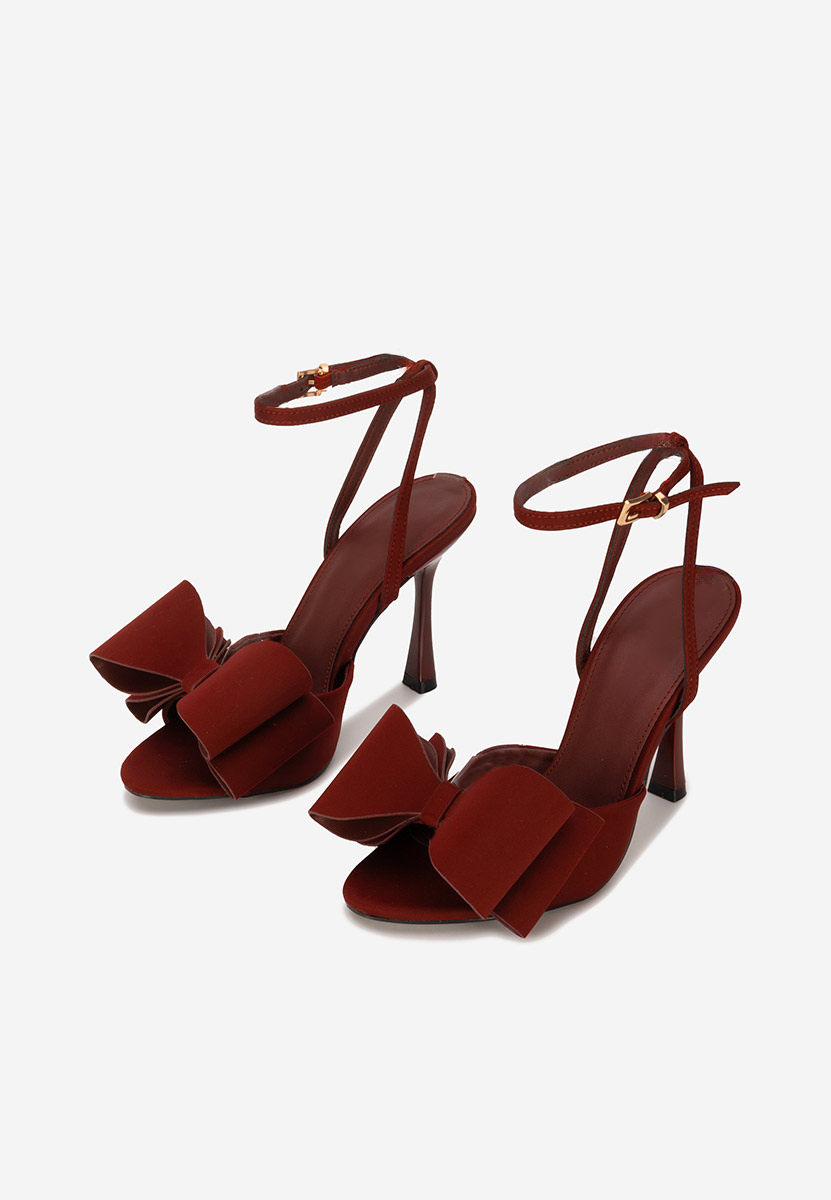 Sandale elegante cu toc Viviene grena
