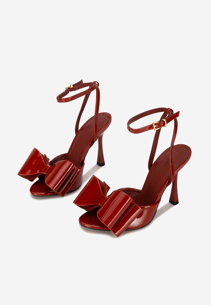 Sandale elegante cu toc Viviene V2 grena