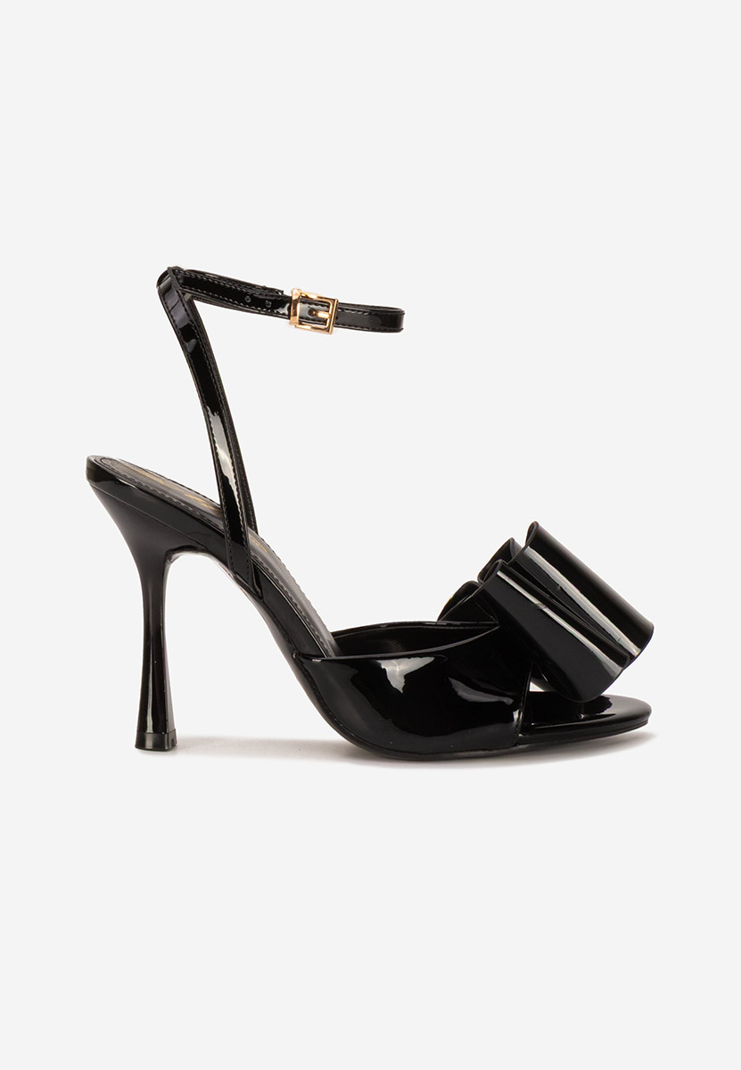 Sandale elegante cu toc Viviene V2 negre