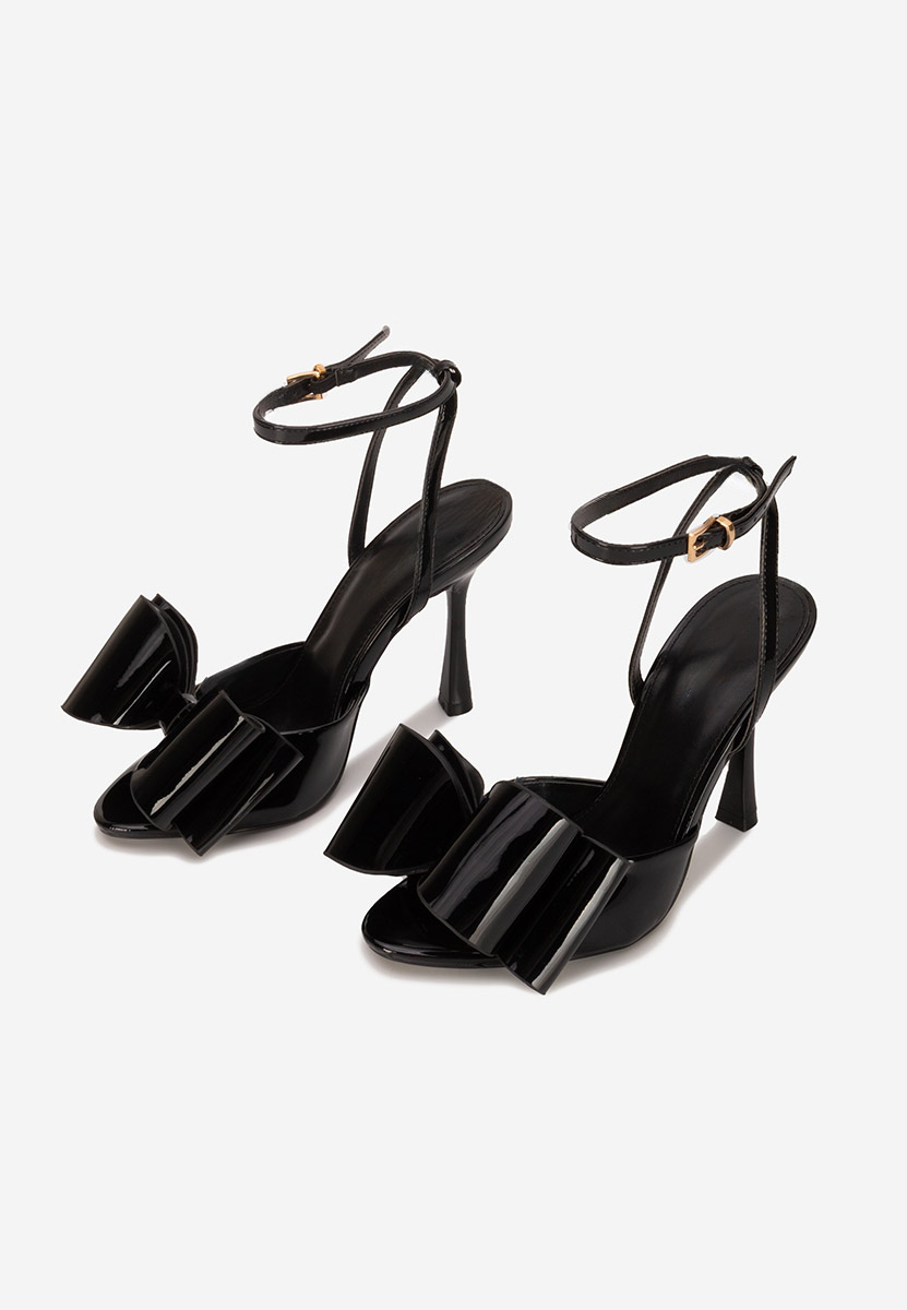 Sandale elegante cu toc Viviene V2 negre