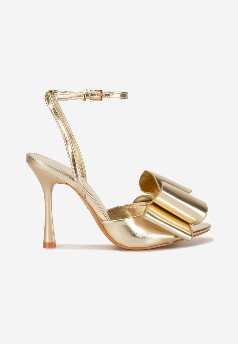 Sandale elegante cu toc Viviene V2 aurii