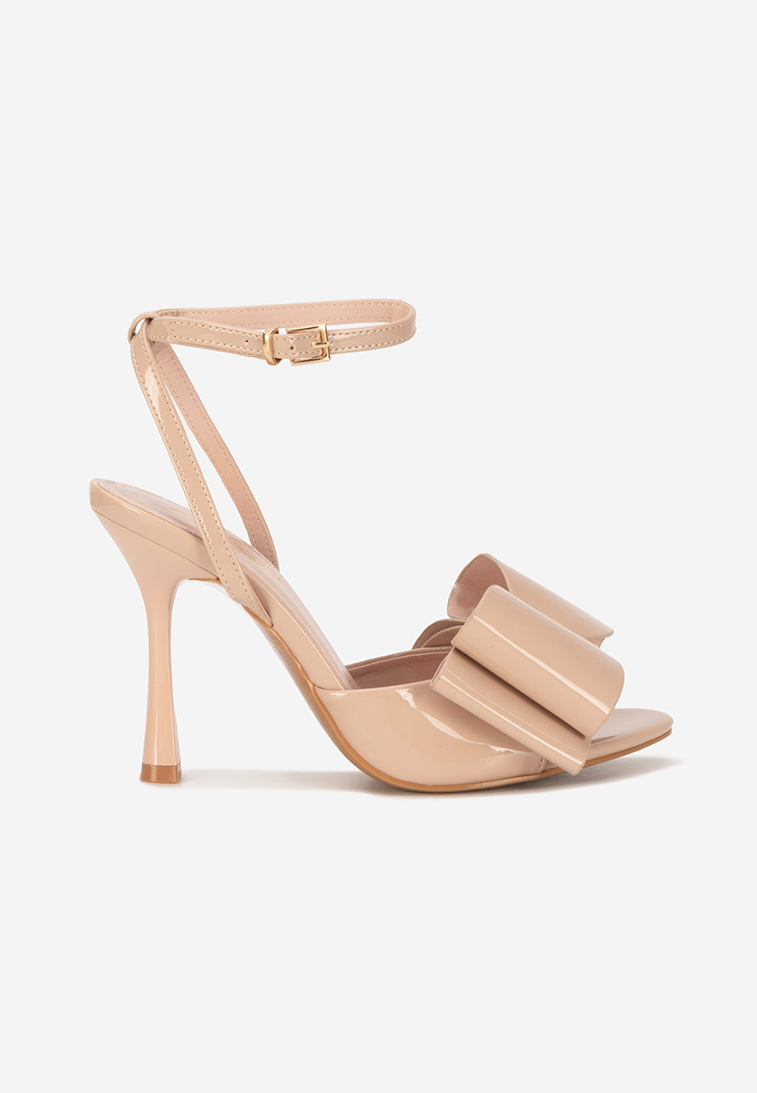 Sandale elegante cu toc Viviene V2 bej