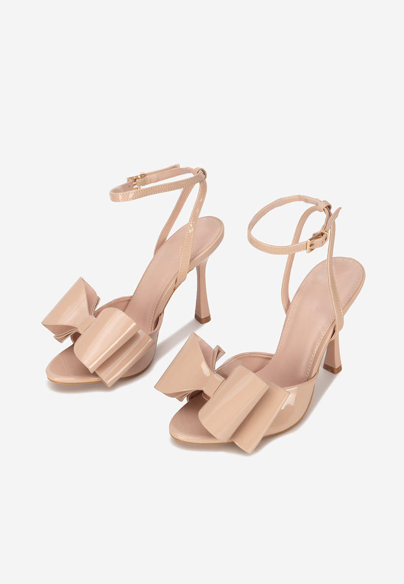 Sandale elegante cu toc Viviene V2 bej
