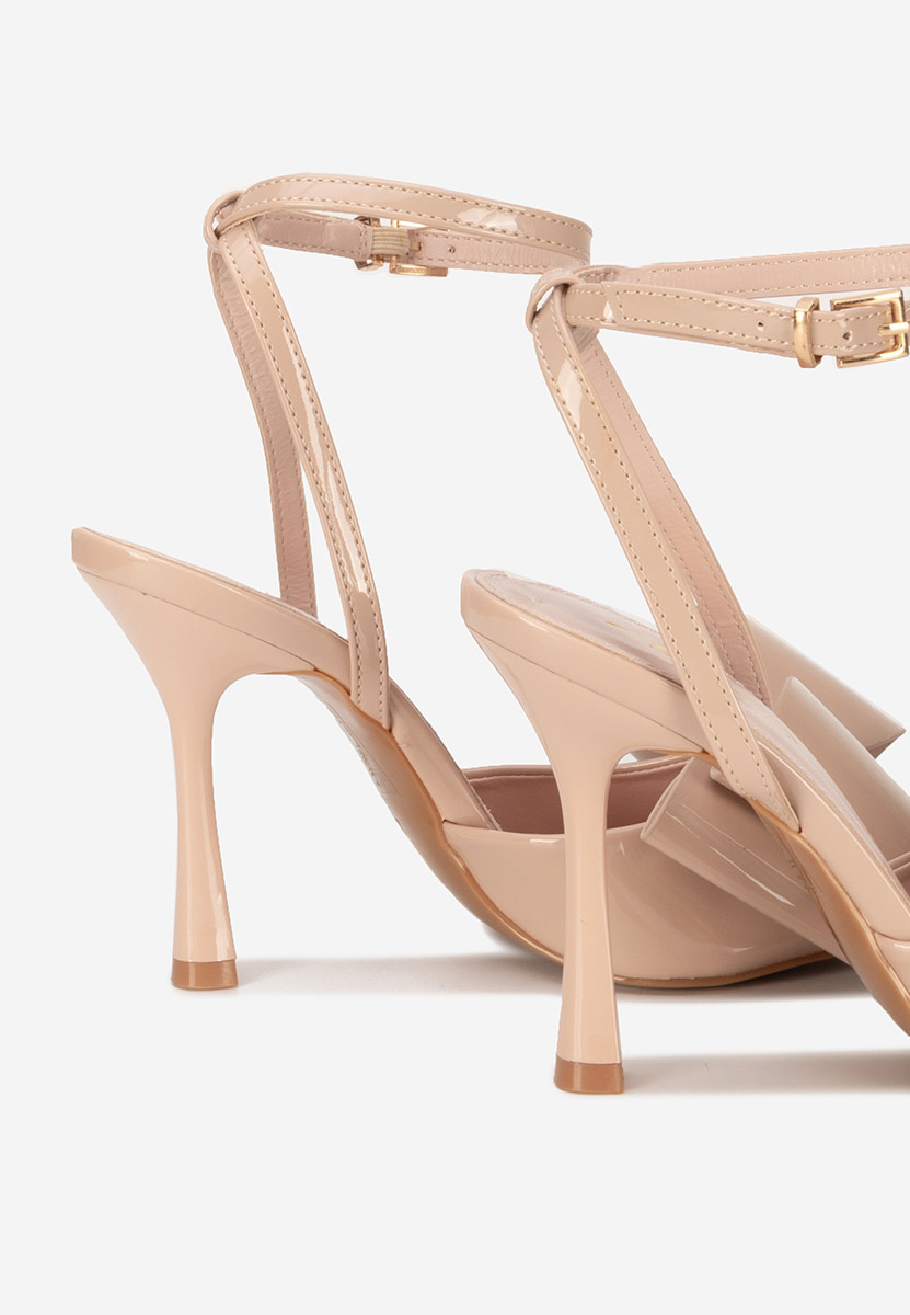 Sandale elegante cu toc Viviene V2 bej