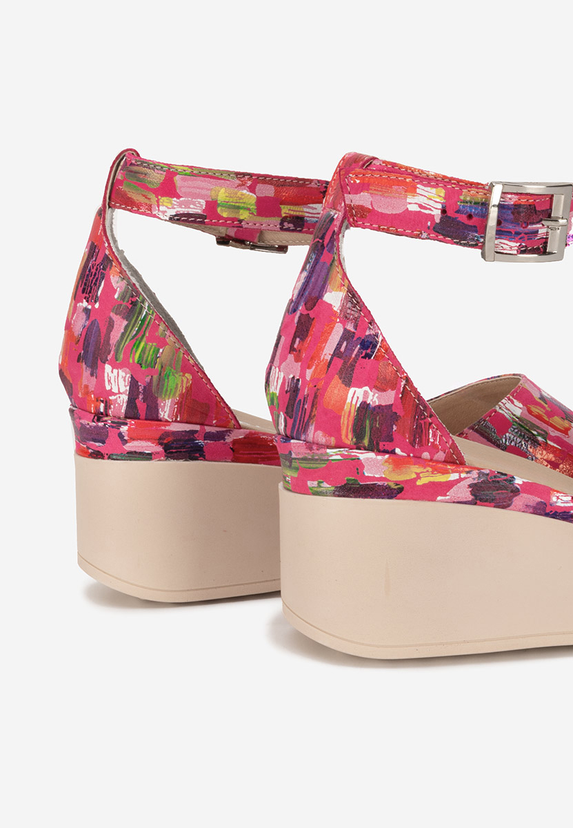 Sandale cu platformă piele Salegia V13 multicolore