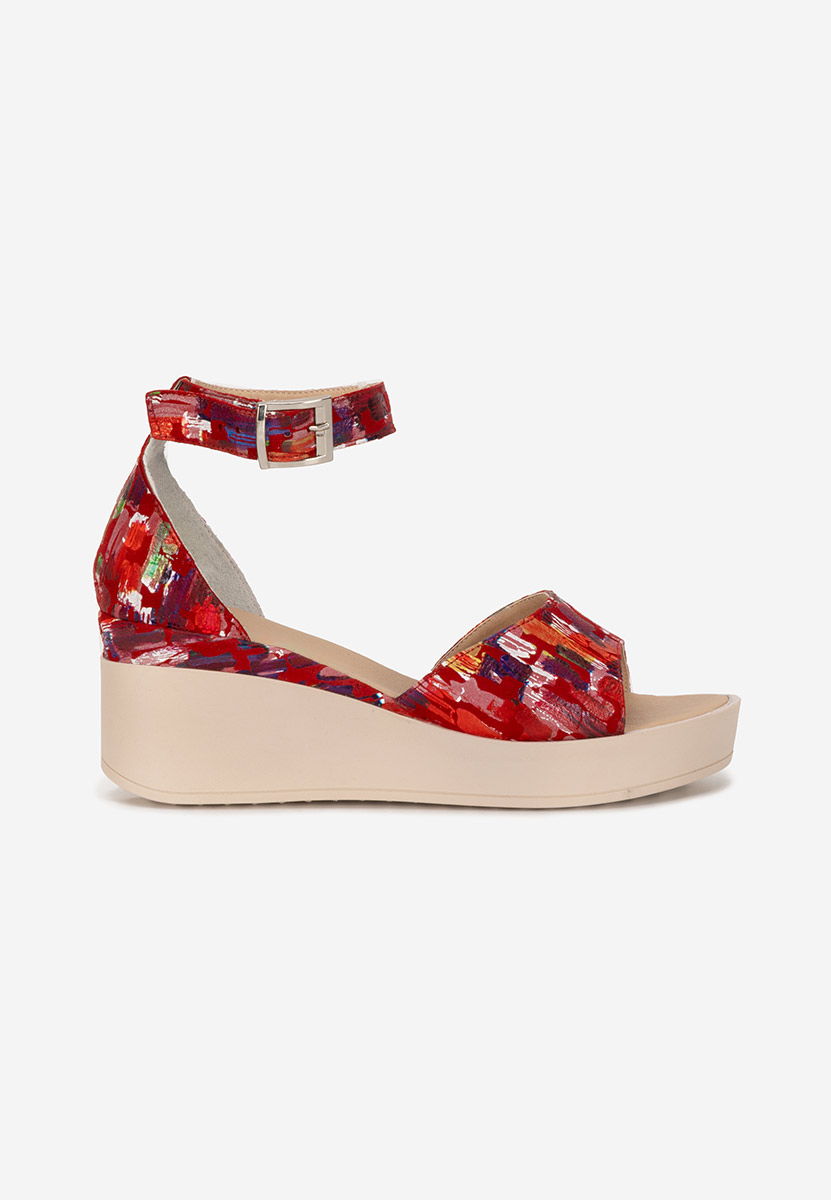 Sandale cu platformă piele Salegia V10 multicolore