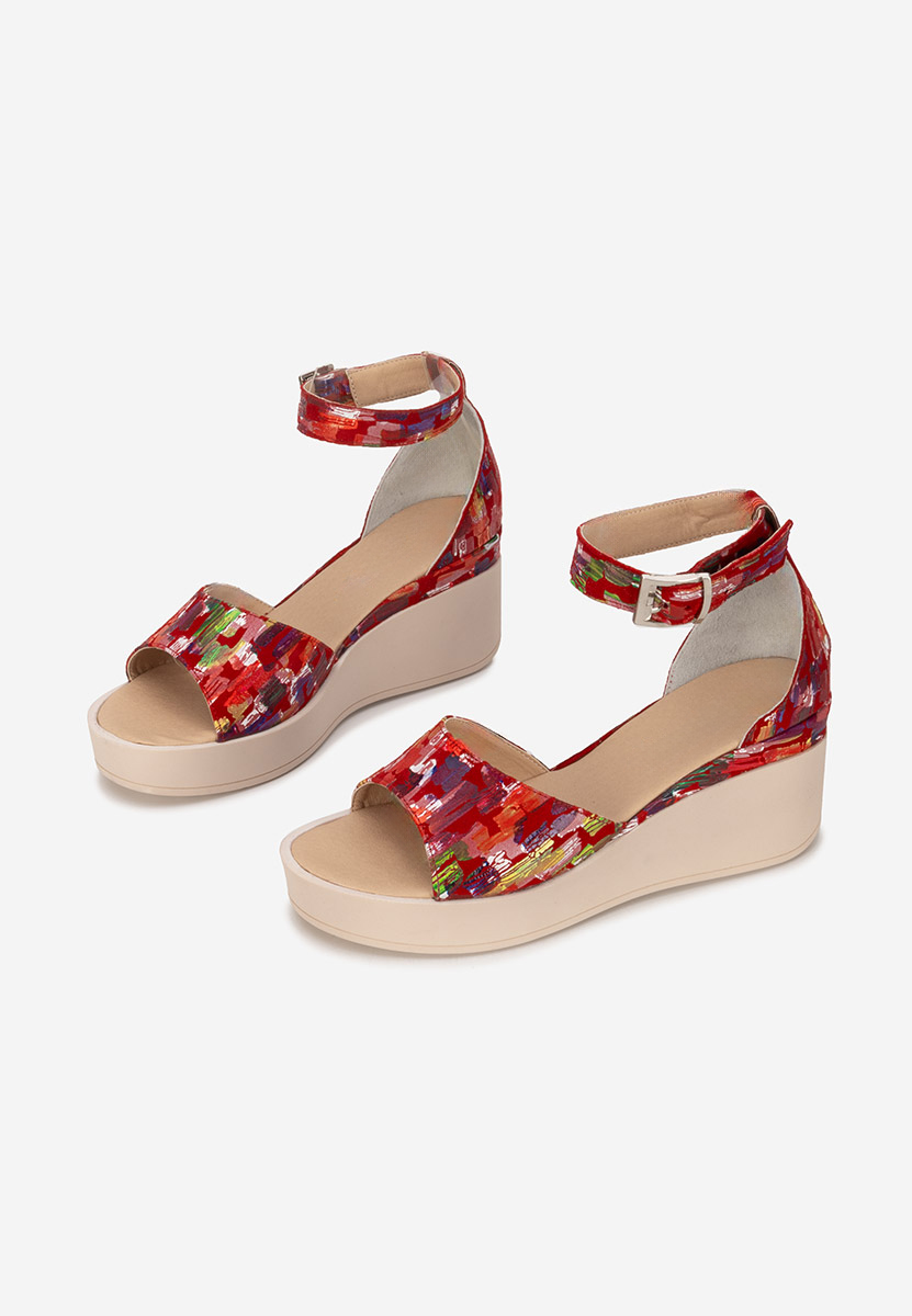 Sandale cu platformă piele Salegia V10 multicolore