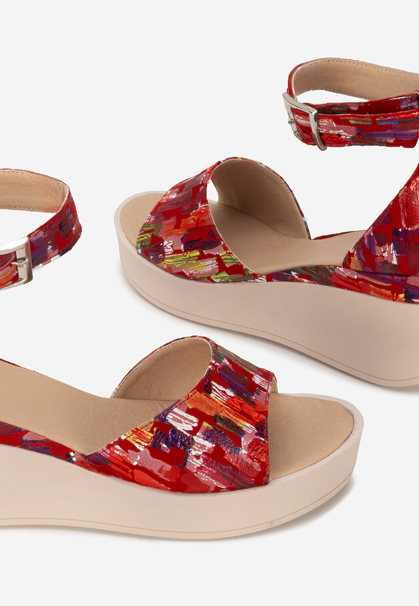 Sandale cu platformă piele Salegia V10 multicolore