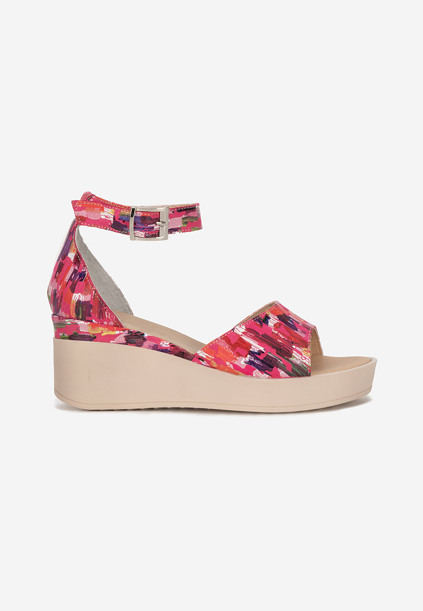 Sandale cu platformă piele Salegia V13 multicolore