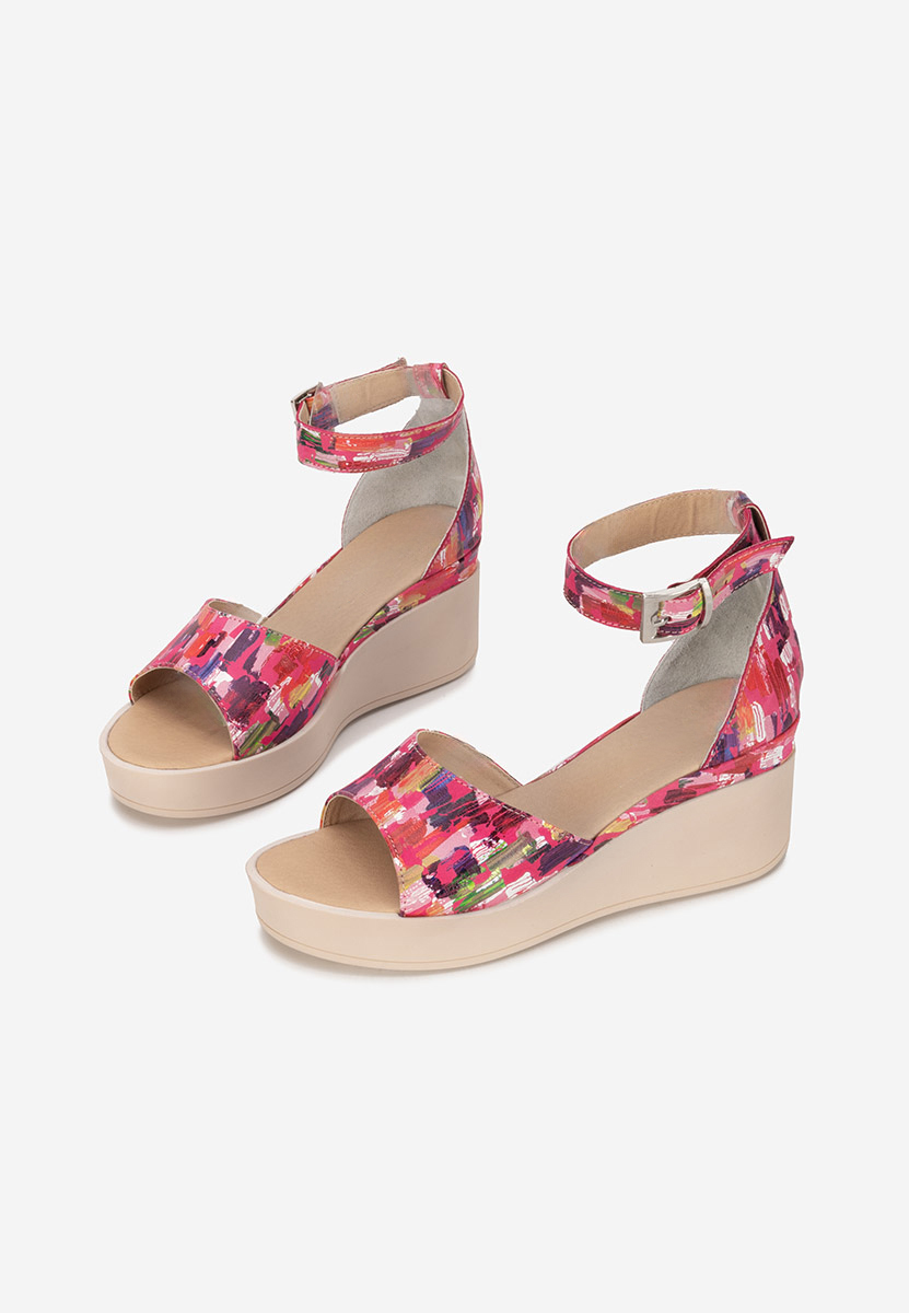 Sandale cu platformă piele Salegia V13 multicolore