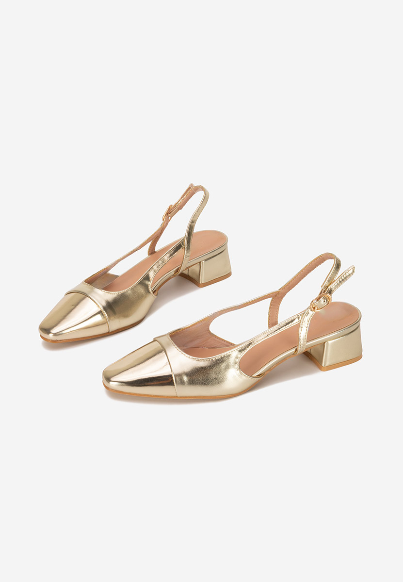 Pantofi slingback Alexonia aurii