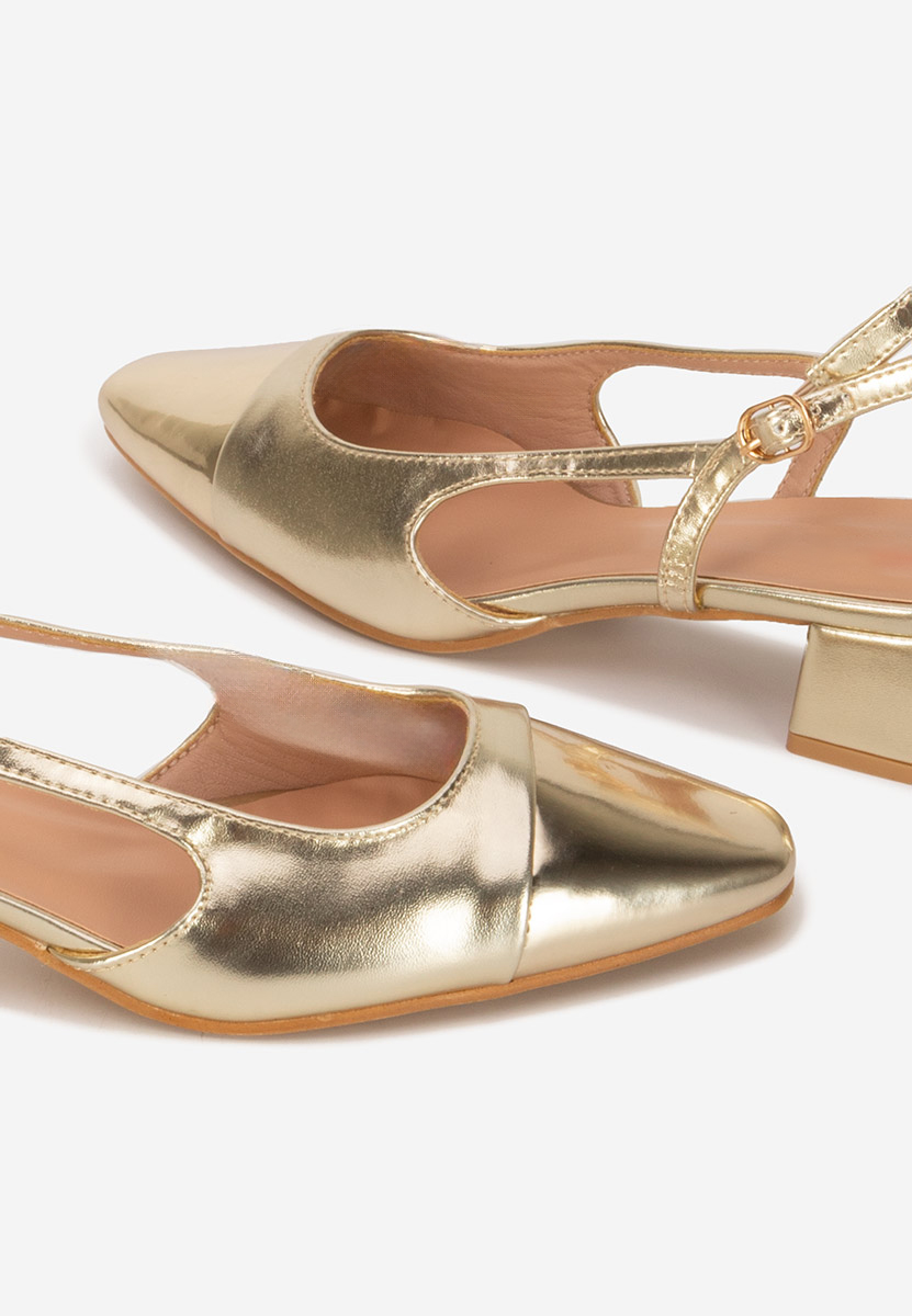 Pantofi slingback Alexonia aurii