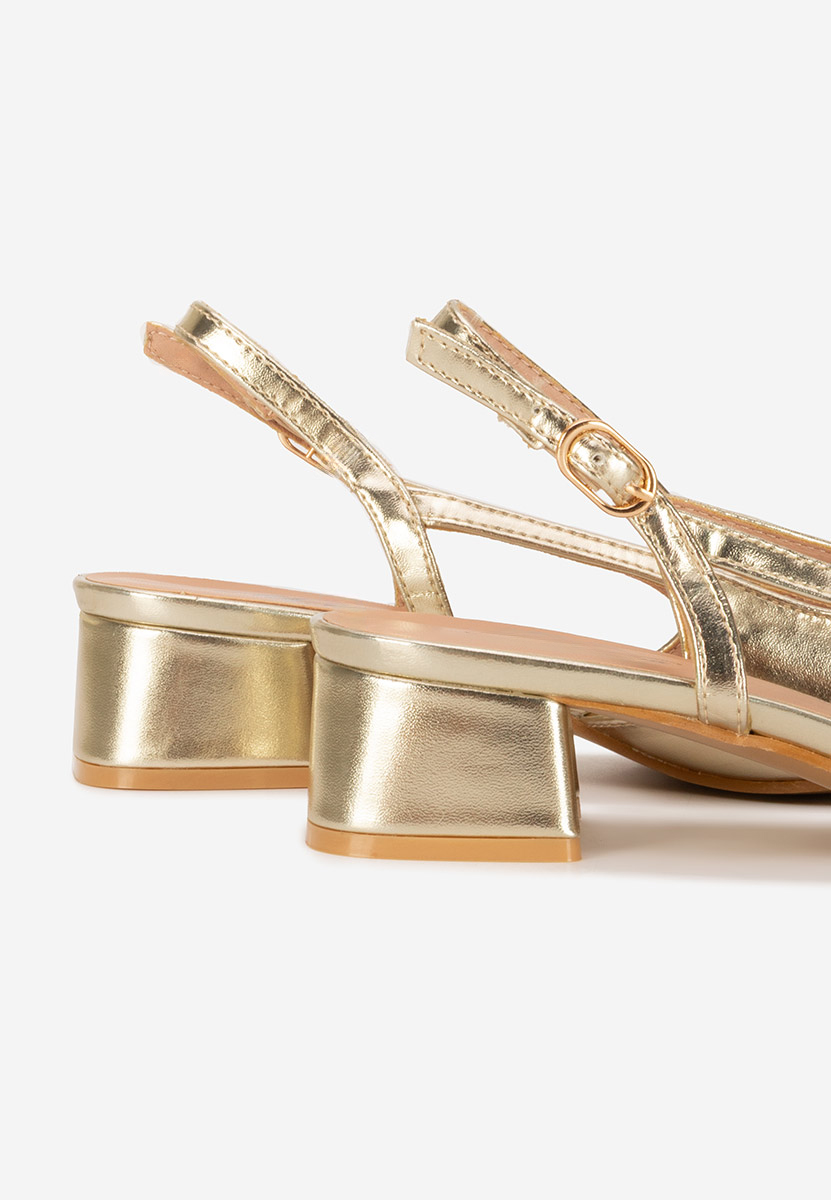 Pantofi slingback Alexonia aurii