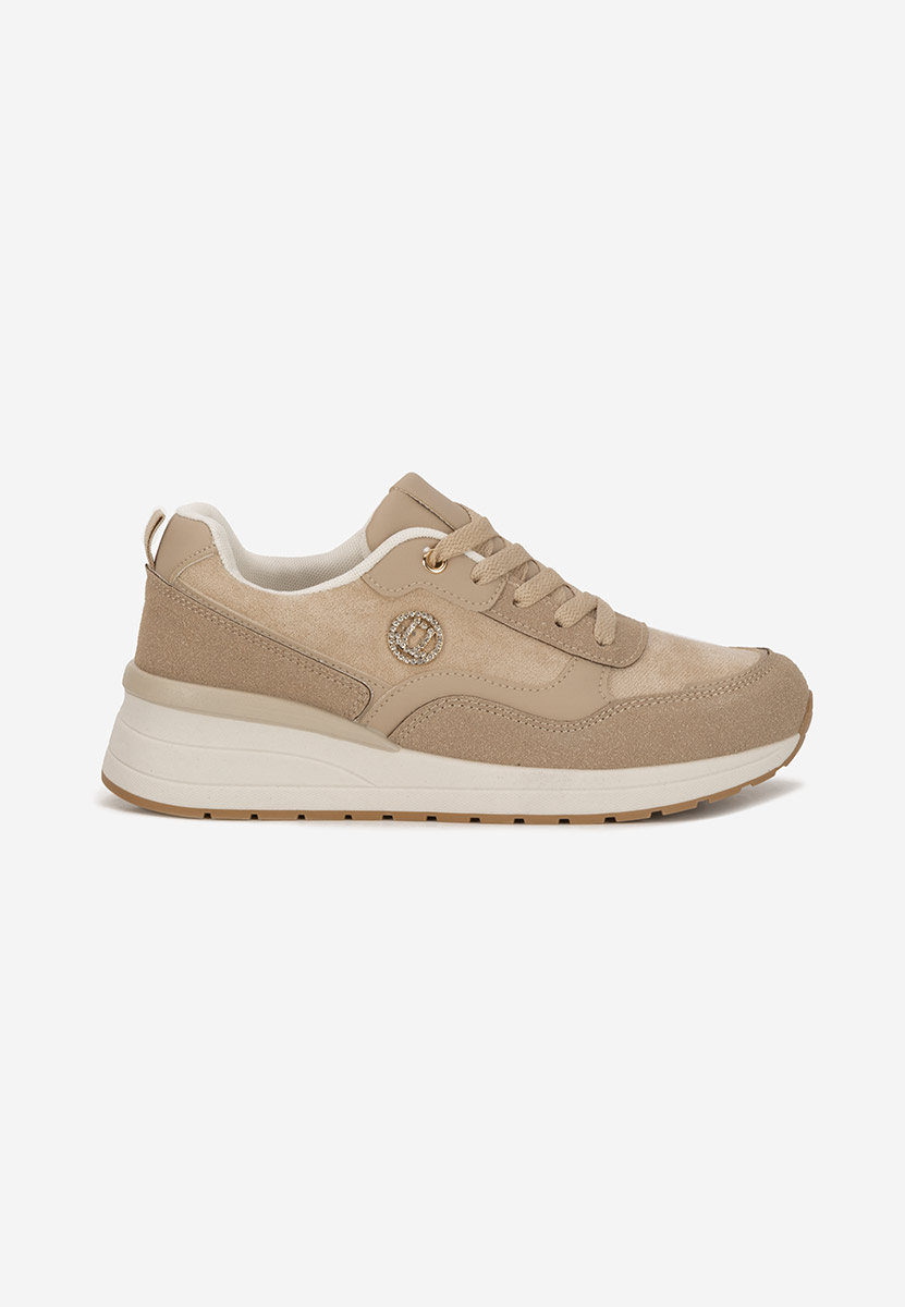 Sneakers cu platforma Sindya bej