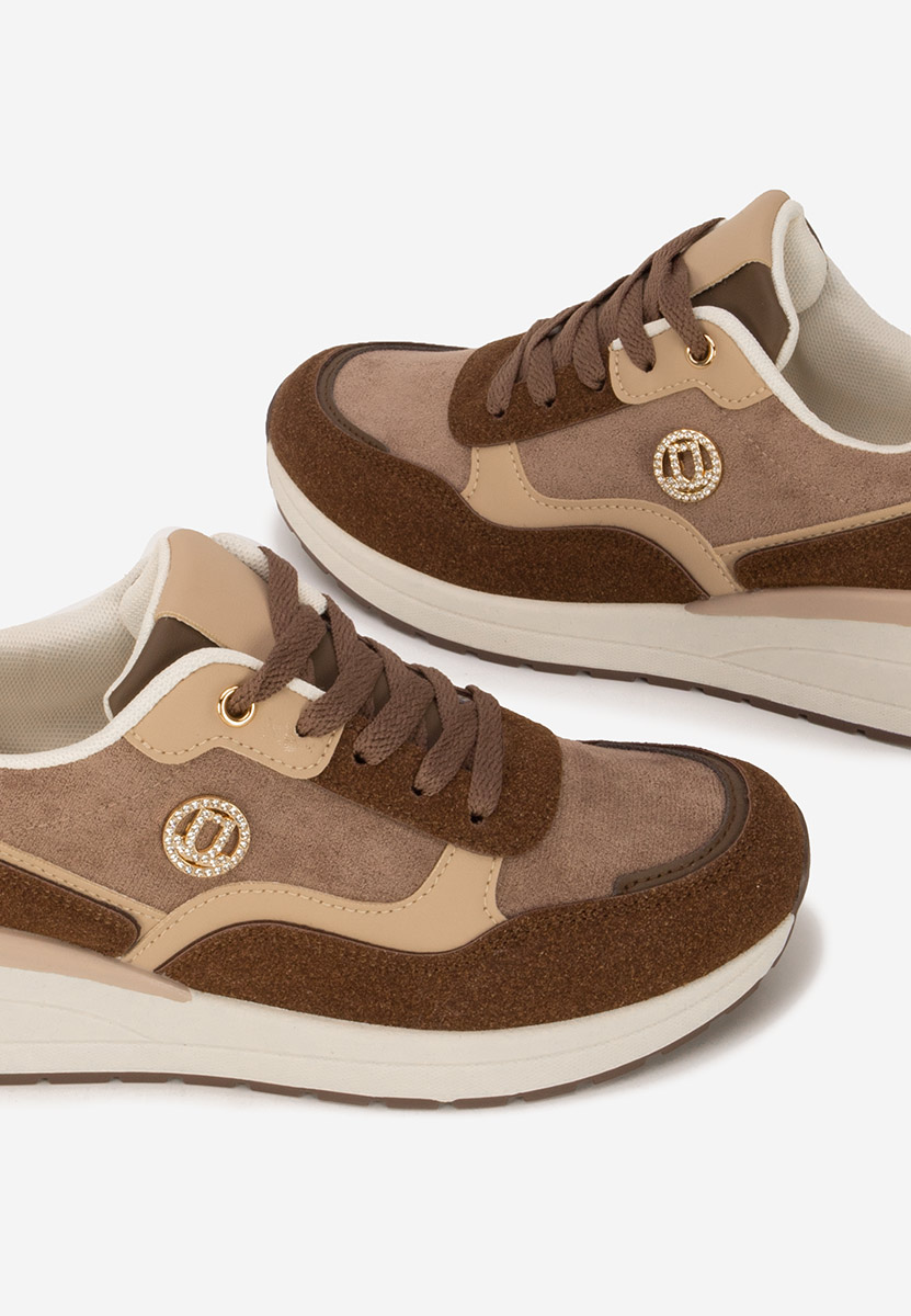 Sneakers cu platforma Sindya maro