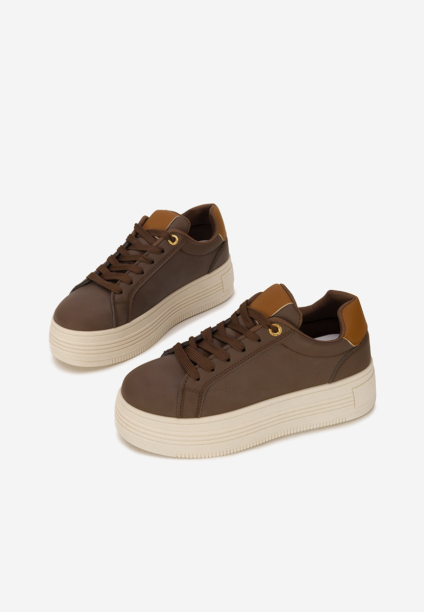 Sneakers cu platformă Sidoneya maro