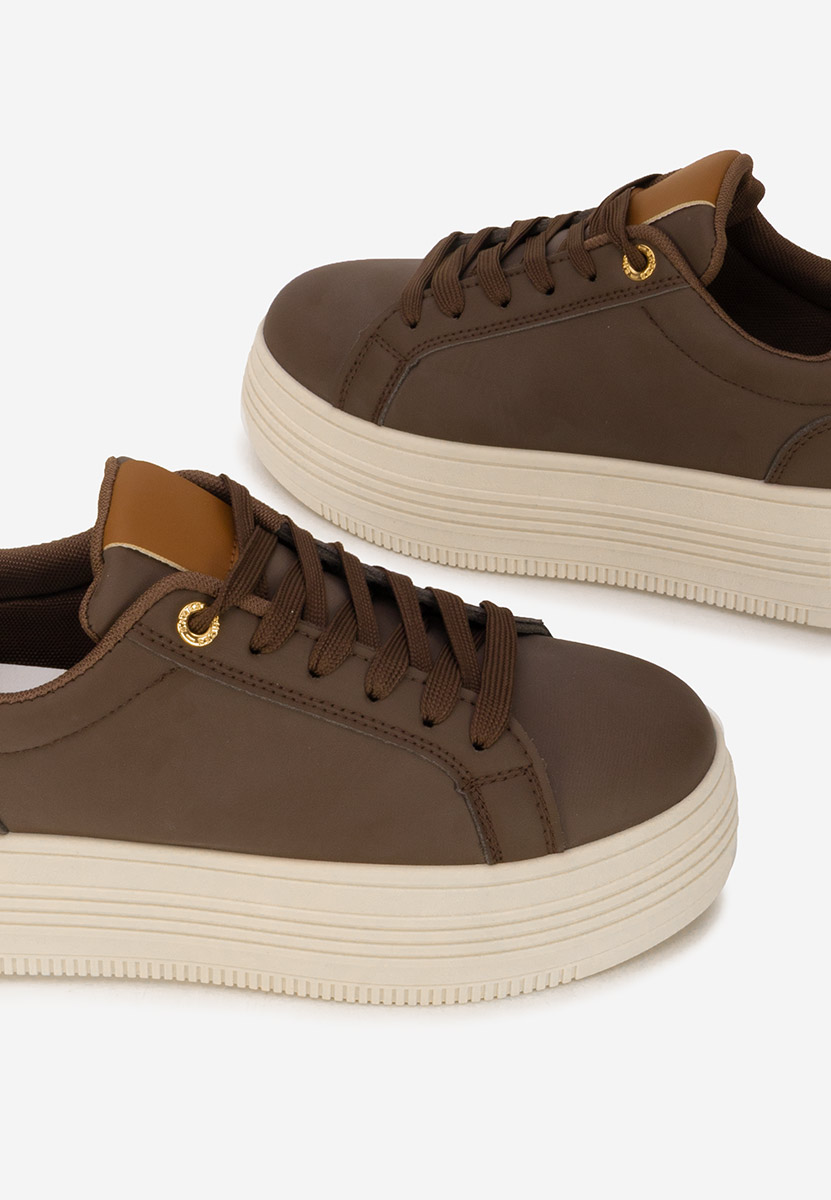 Sneakers cu platformă Sidoneya maro