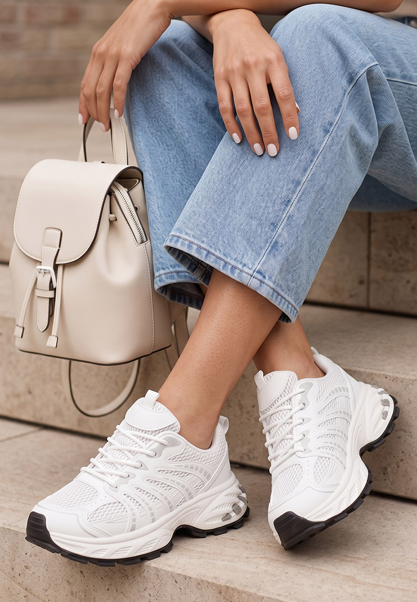Sneakers dama Maliania albi