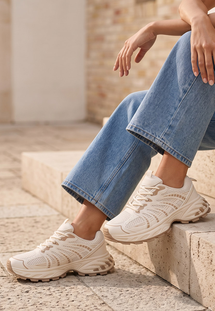 Sneakers dama Maliania V2 albi