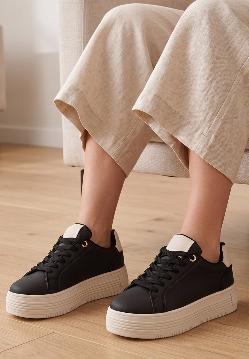 Sneakers cu platformă Sidoneya negri