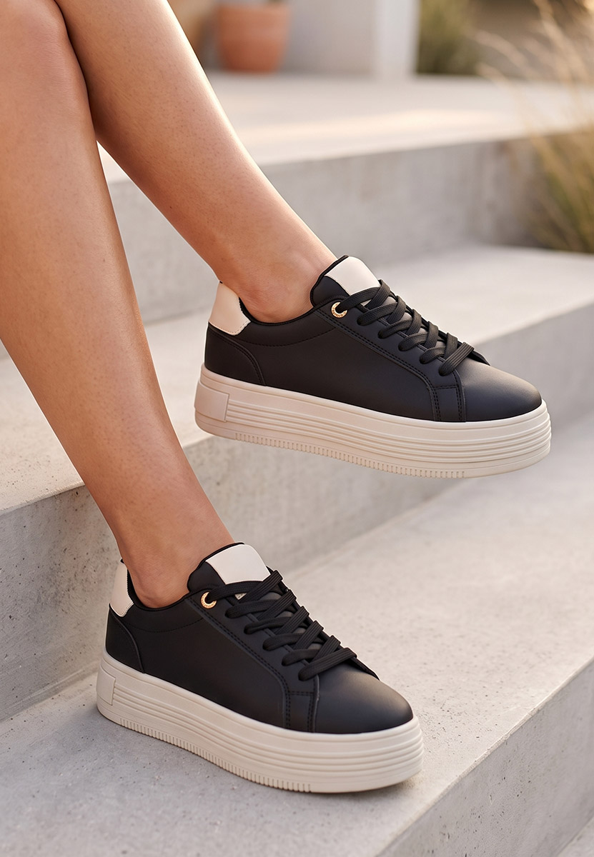 Sneakers cu platformă Sidoneya negri
