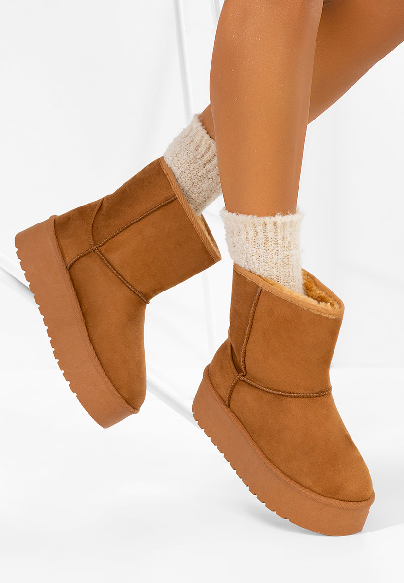 Cizme tip ugg Chrisia camel