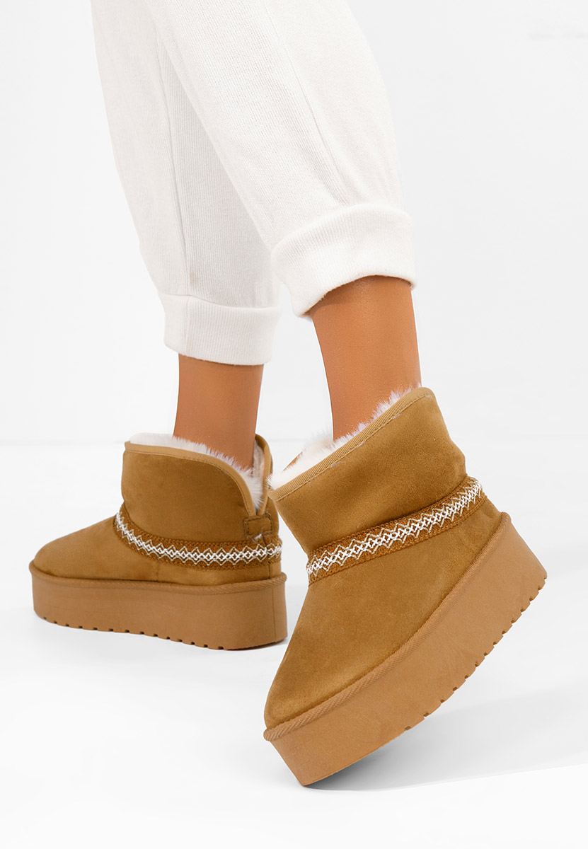 Cizme tip ugg cu platformă Orelis camel