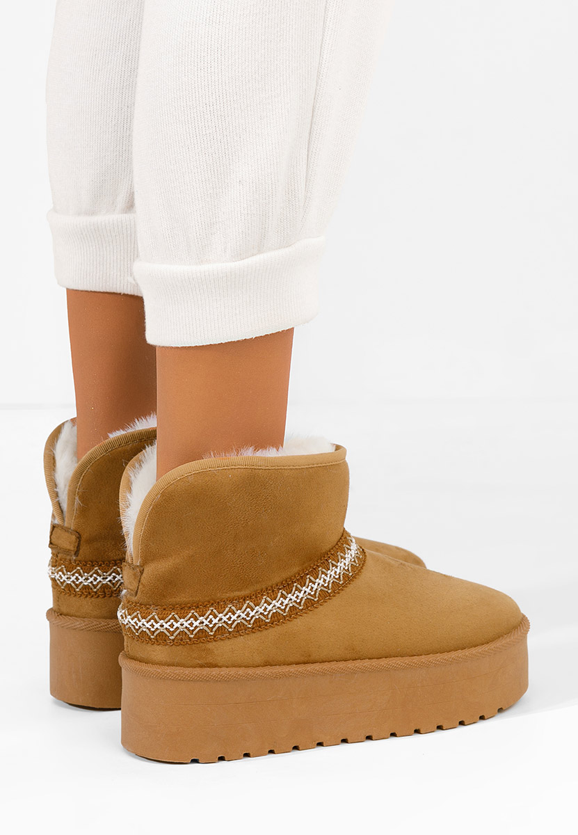 Cizme tip ugg cu platformă Orelis camel