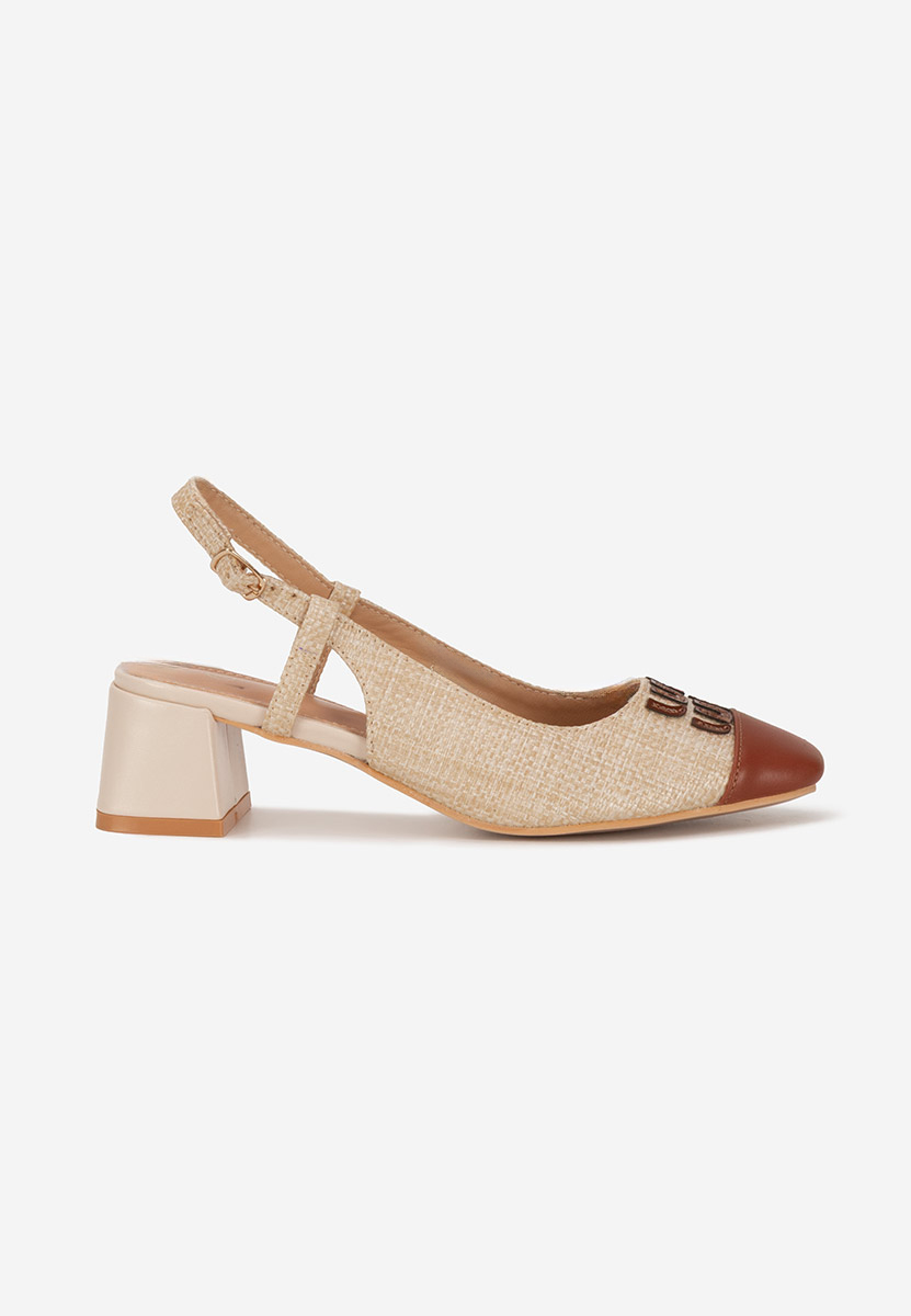 Pantofi slingback Miryam bej