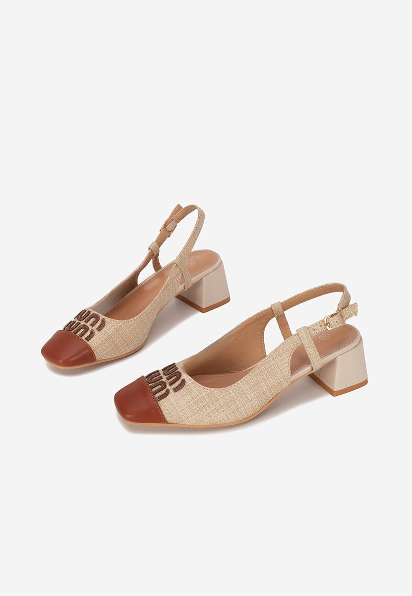 Pantofi slingback Miryam bej