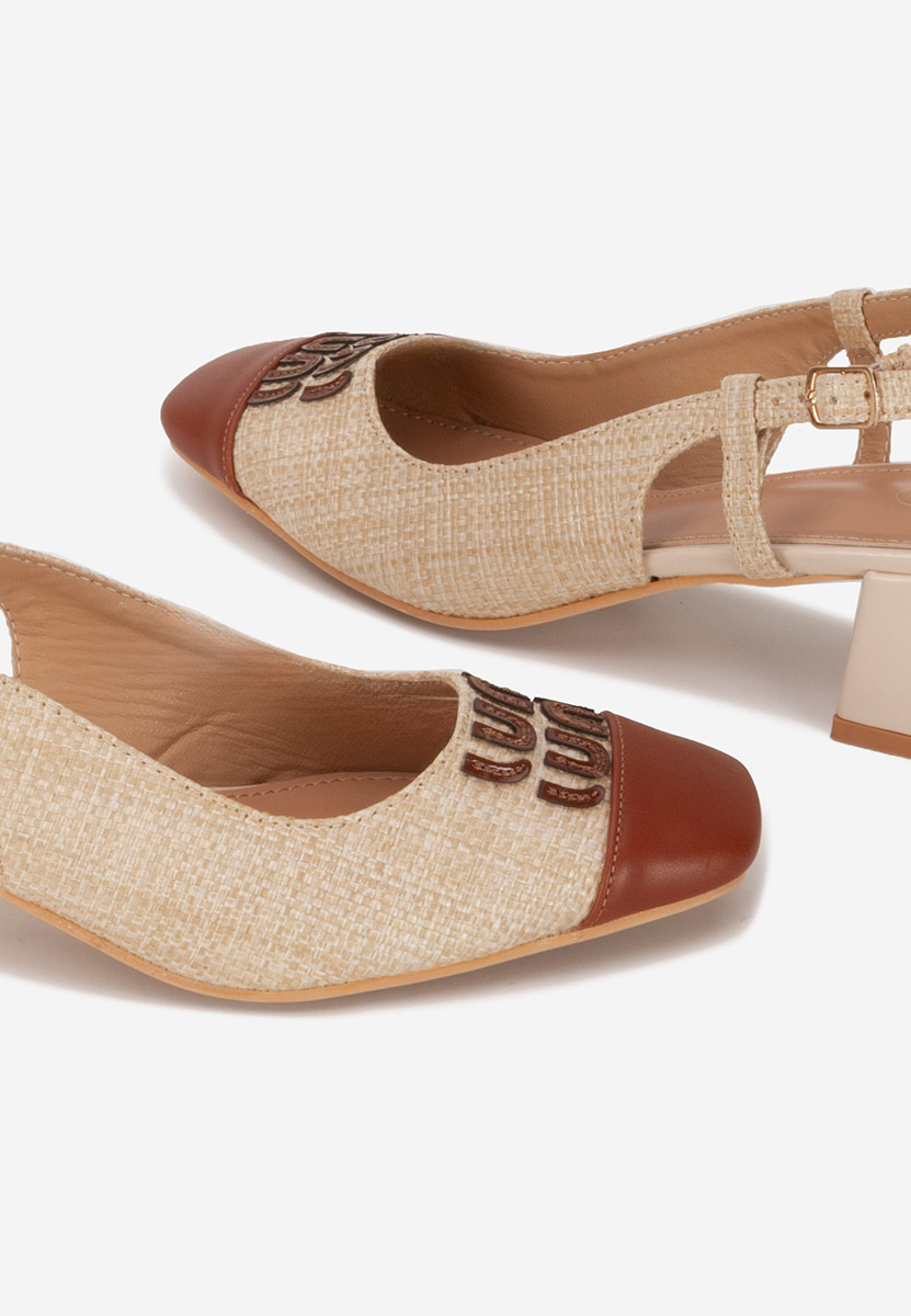 Pantofi slingback Miryam bej