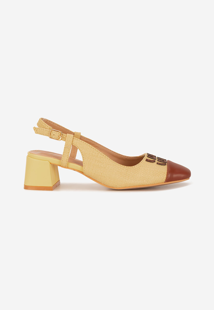 Pantofi slingback Miryam galbeni