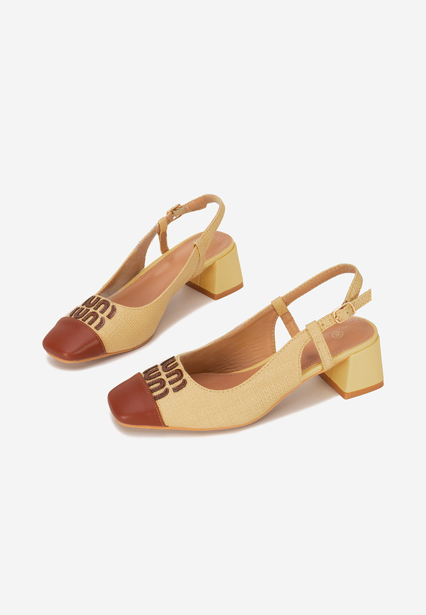 Pantofi slingback Miryam galbeni