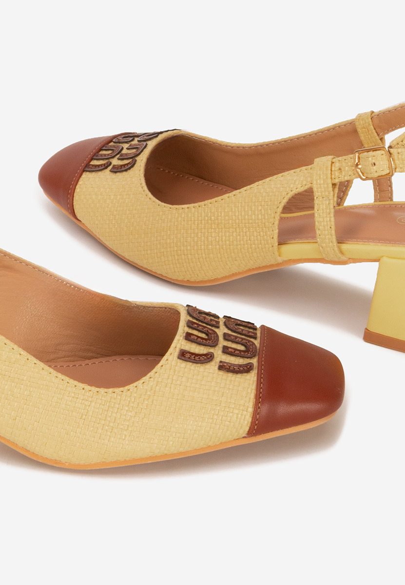 Pantofi slingback Miryam galbeni