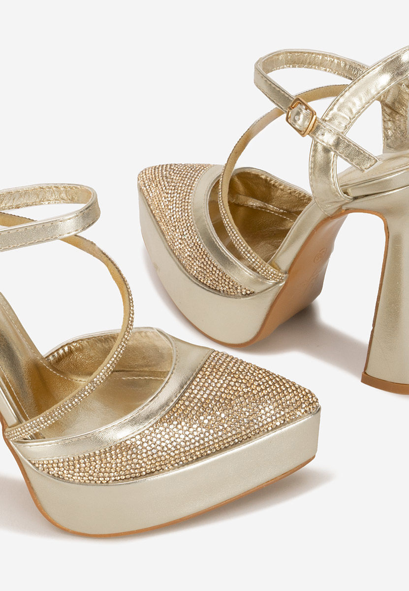 Pantofi slingback Zaremia aurii