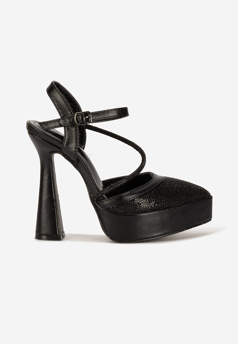 Pantofi slingback Zaremia negri