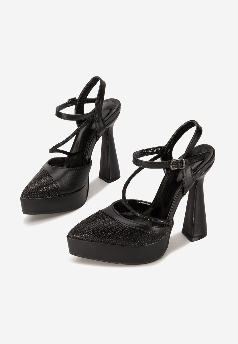 Pantofi slingback Zaremia negri
