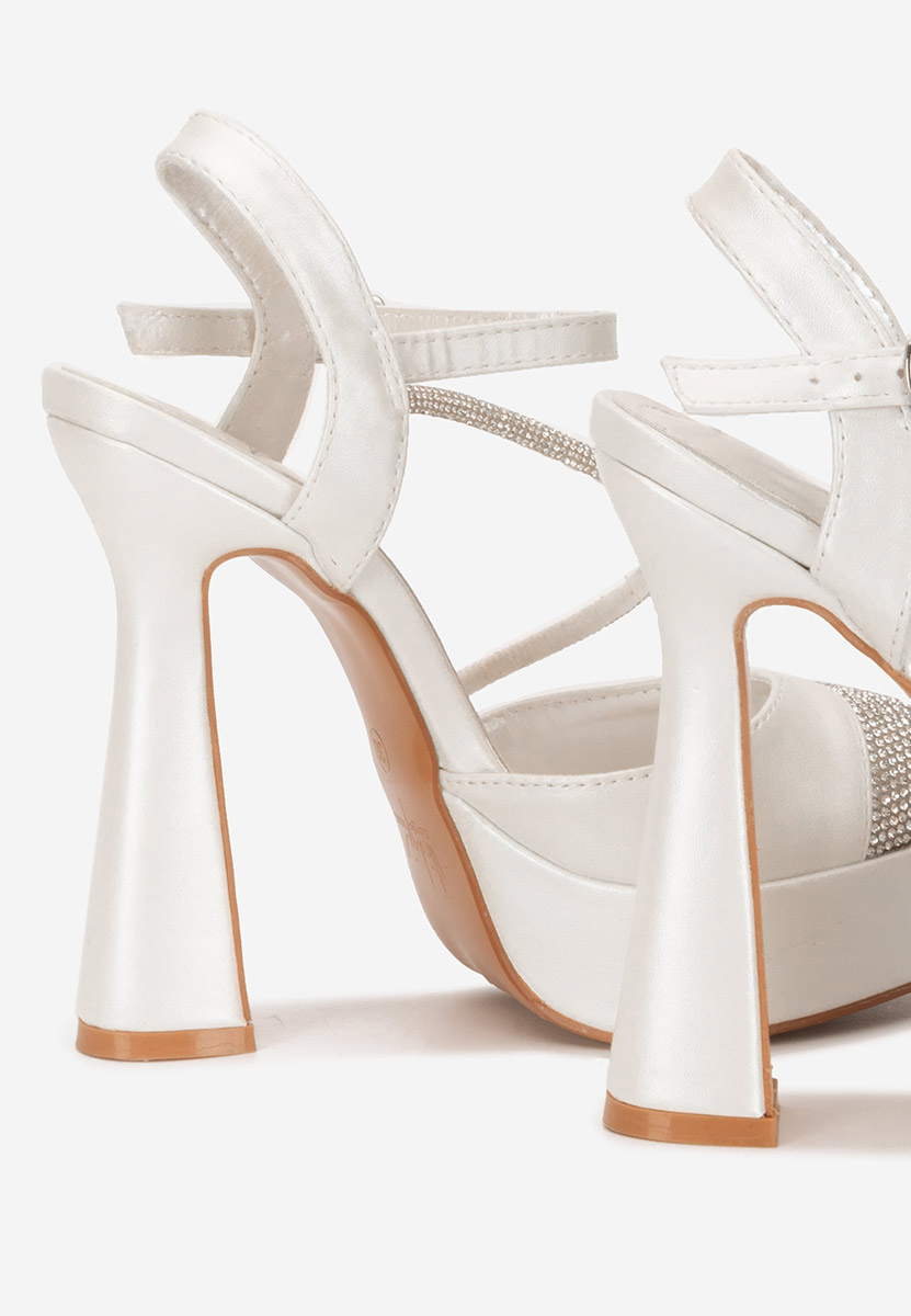 Pantofi slingback Zaremia albi