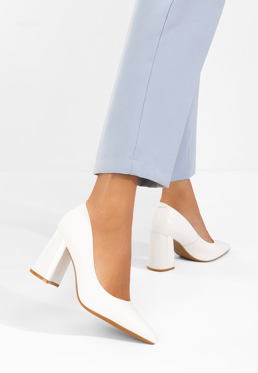 Pantofi dama piele Arianella albi