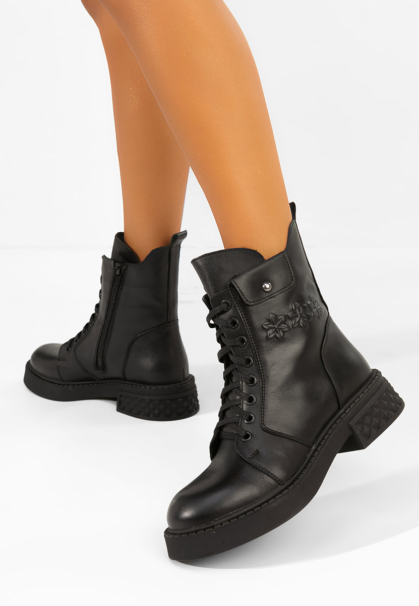 Ghete dama piele Jeraldine negre