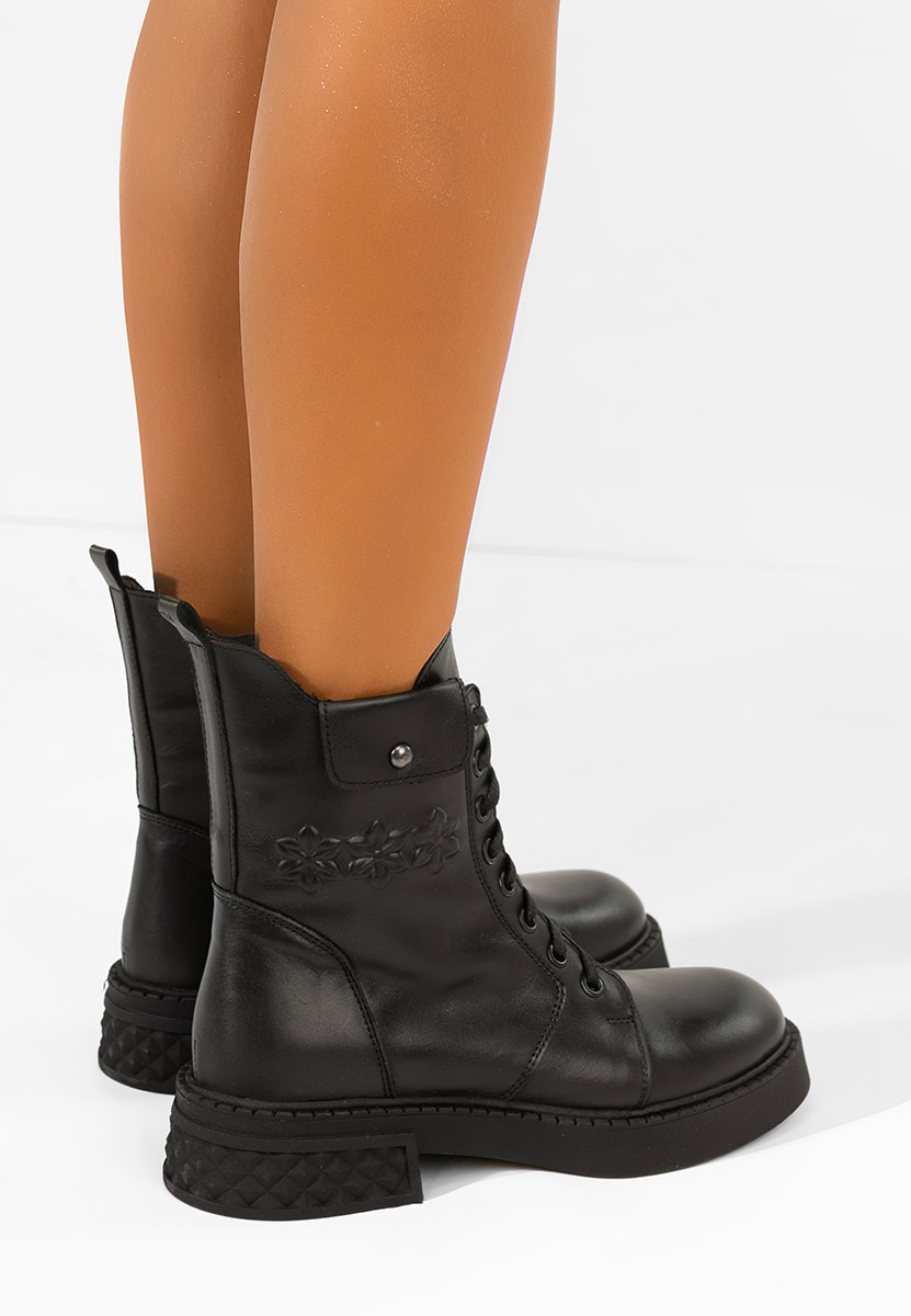 Ghete dama piele Jeraldine negre