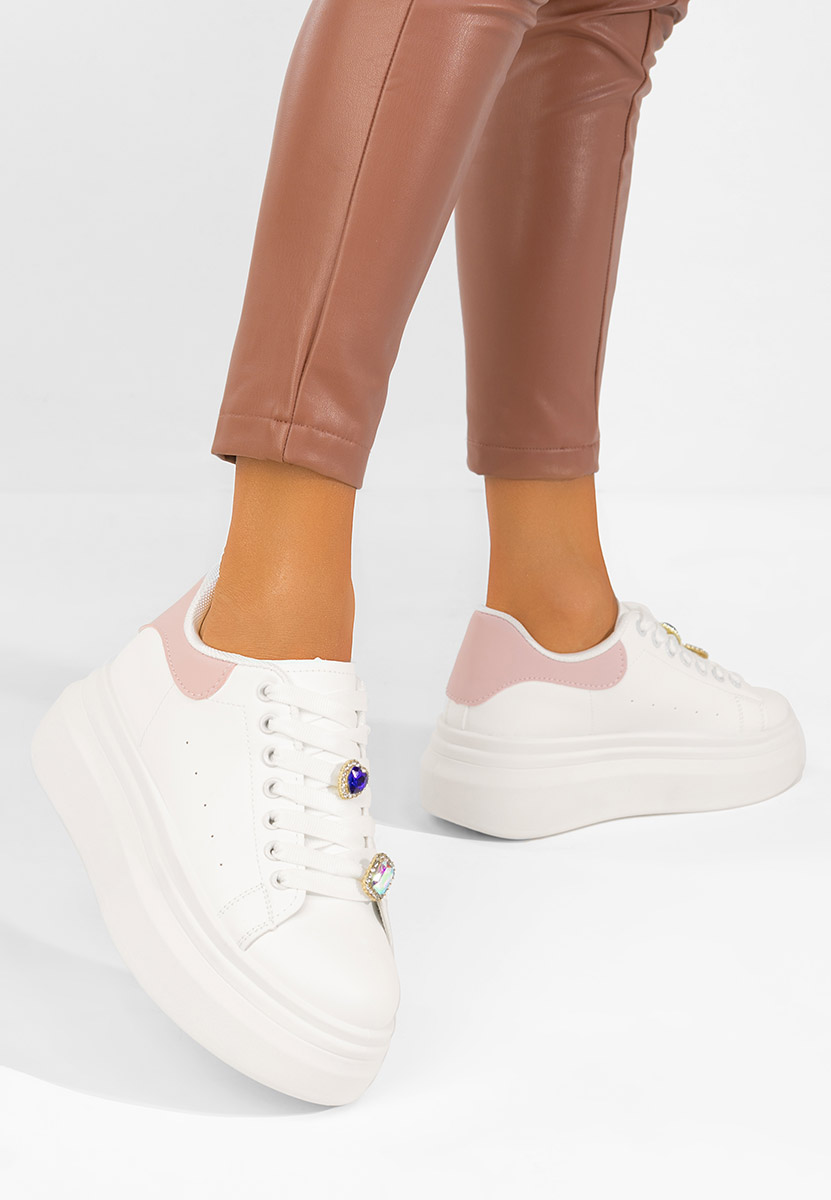 Sneakers cu platformă Delaina V2 albi