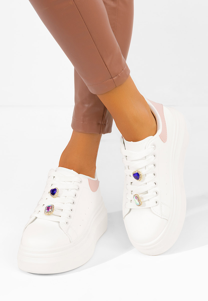Sneakers cu platformă Delaina V2 albi