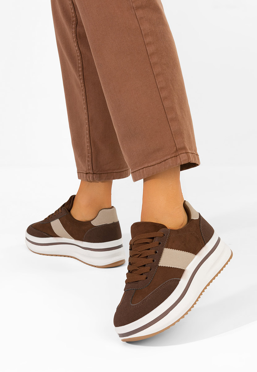 Sneakers cu platformă Zashia maro