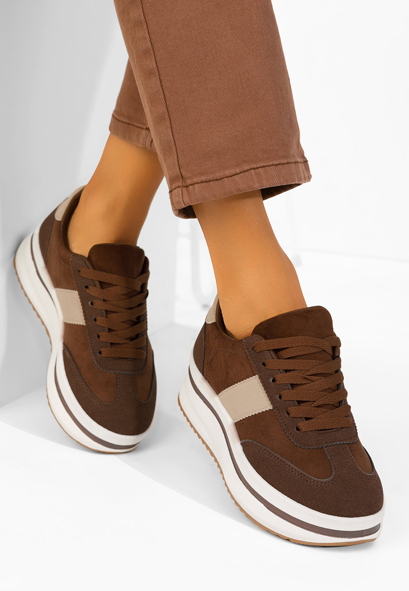 Sneakers cu platformă Zashia maro