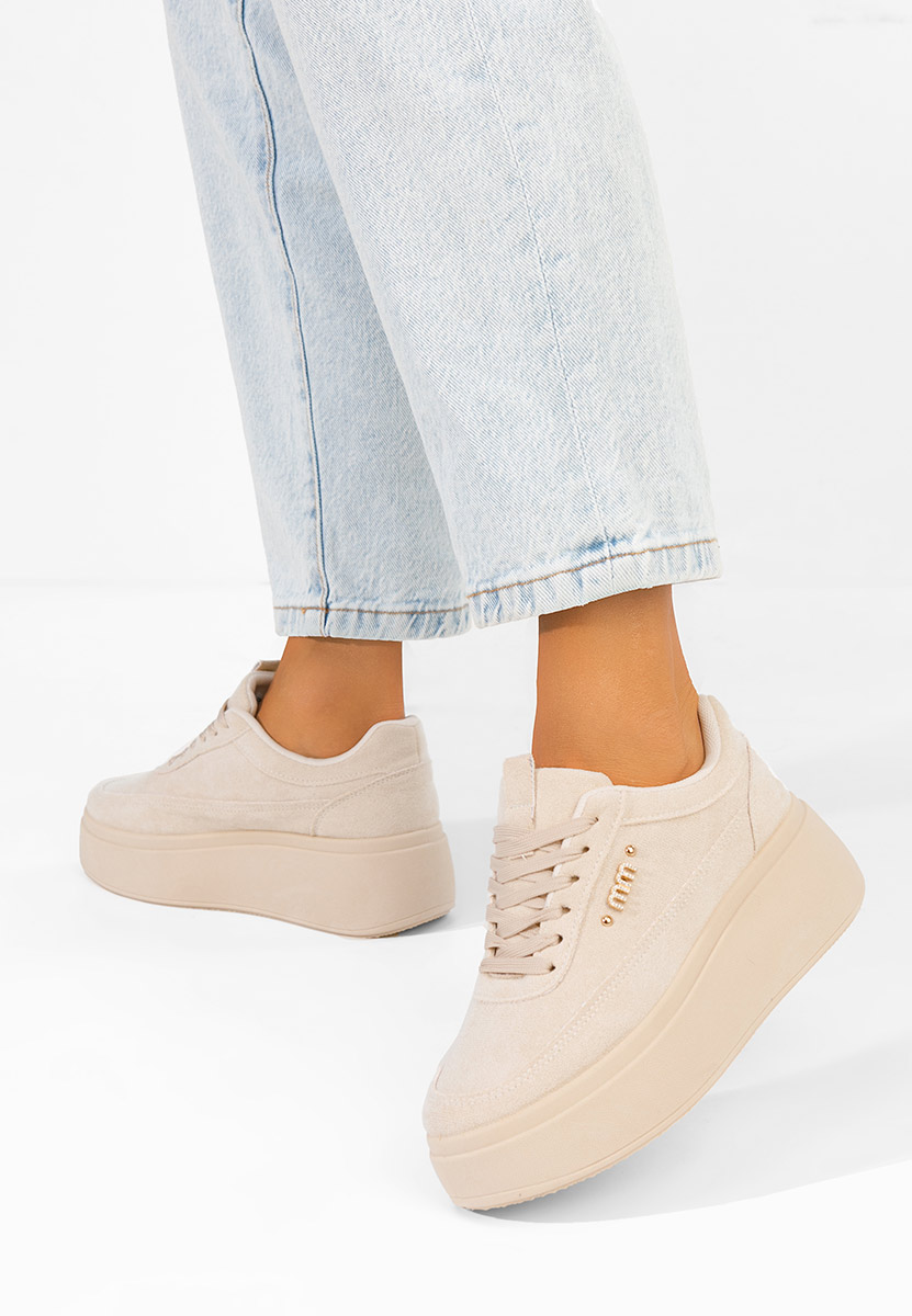 Sneakers cu platformă Misheya bej